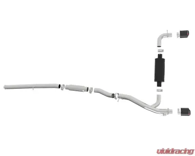 Takeda 3 IN 304 Stainless Steel Cat-Back Exhaust System w/ Carbon Fiber Tip Ford Focus RS 2.3L 4-Cyl 2016-2018 - 49-33103-C