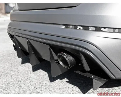 Takeda 3 IN 304 Stainless Steel Cat-Back Exhaust System w/ Carbon Fiber Tip Ford Focus RS 2.3L 4-Cyl 2016-2018 - 49-33103-C