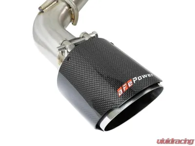 aFe Power Takeda 2-1/2inch 304 Stainless Steel Axle-Back Exhaust System w/ Carbon Fiber Tip - 49-36130NM-C