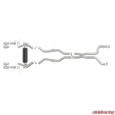 aFe Power MACH Force-Xp 3" to 2-1/2" 304 Stainless Steel Cat-Back Exhaust System w/ Polished Tip BMW M2 (G87) L6-3.0L (tt) 2023-2025 - 49-36353-P