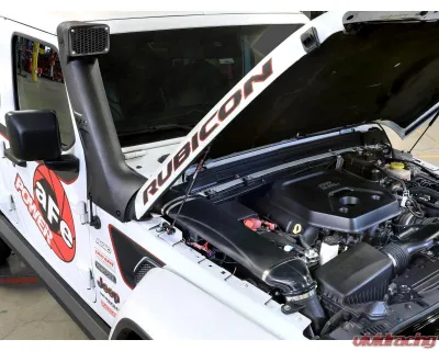 aFe POWER Dynamic Air Scoop D.A.S. Snorkel for Jeep Wrangler JL/JT 2018-2025, Black Polyethylene - 55-21001