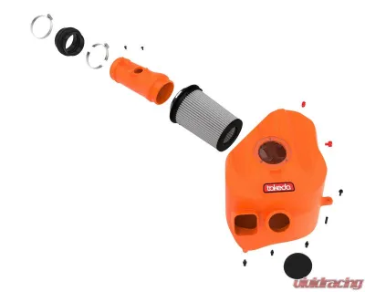 aFe Takeda Momentum Orange Edition Cold Air Intake System w/ Pro DRY S Filter Toyota GR Corolla | Yaris 2019-2024 - 56-70065DN