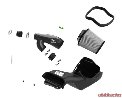 aFe Power Track Series Carbon Fiber Intake System w/ Pro DRY S Filter Ford F-150 Raptor V6-3.5L (tt) 2021-2024 - 57-10031D
