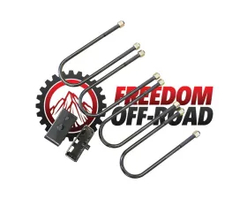 Freedom Off-Road 2 Inch Rear Lift Blocks w/ Extended U-Bolts Dodge Ram 2500 | 3500 1994-2018