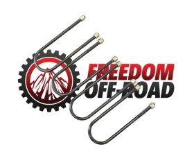 Freedom Off-Road 4 Pcs Round U Bolts 3.5 Inch Wide Leaf Springs 13.5 Inch Long Dodge Ram 2500 | 3500 1994-2010