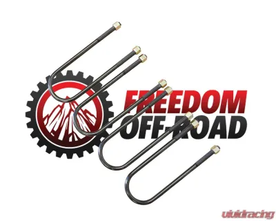 Freedom Off-Road 4 Pcs Round U Bolts 3.5 Inch Wide Leaf Springs 13.5 Inch Long Dodge Ram 2500 | 3500 1994-2010 - FO-D404