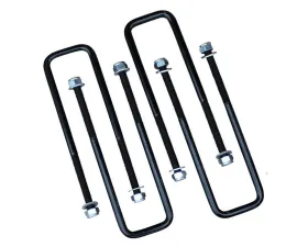 Freedom Off-Road 4 pcs Square U Bolts 3 Inch Wide Leaf Springs 12 Inch Long GM Silverao | Sierra 2500 | 3500 2011-2020