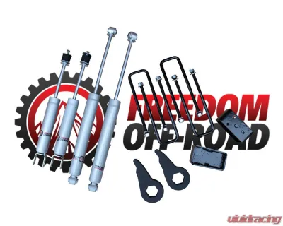 Freedom Off-Road 1-3 Inch Leveling Kit w/ Shocks GM Blazer | K1500 | K1500 Suburban | Yukon 1992-1999 - FO-G500-KIT