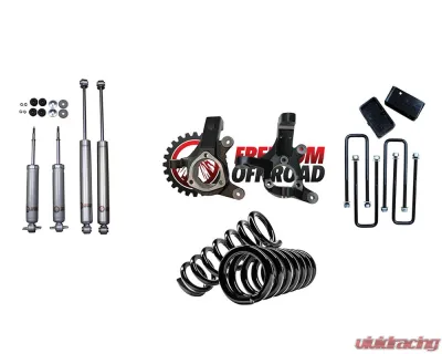 Freedom Off-Road 5 Inch Front / 3 Inch Rear Lift Kit w/ Shocks GM Silverado | Sierra 1500 1999-2006 - FO-G501-RWD50-KIT