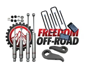 Freedom Off-Road 1 Inch-3 Inch Leveling Lift Kit w/ Shocks GM Silverado | Sierra 2500 HD | 3500 HD 2011-2019