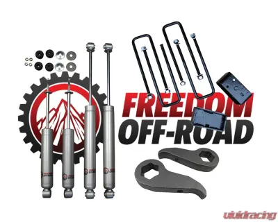 Freedom Off-Road 1 Inch-3 Inch Leveling Lift Kit w/ Shocks GM Silverado | Sierra 2500 HD | 3500 HD 2011-2019 - FO-G504-KIT
