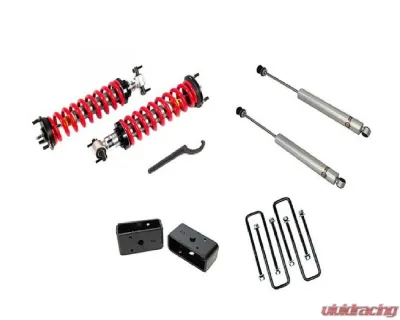 Freedom Off-Road 1-4 Inch Adjustable Coilovers 3 Inch Rear Blocks w/ U Bolts and Shocks GM Silverado | Sierra 1500 2007-2019 - FO-G903-KIT