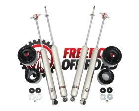 Freedom Off-Road 2.5 Inch Front / 2.5 Inch Rear Lift Spacers w/ Shocks Jeep Wrangler JK 2007-2018