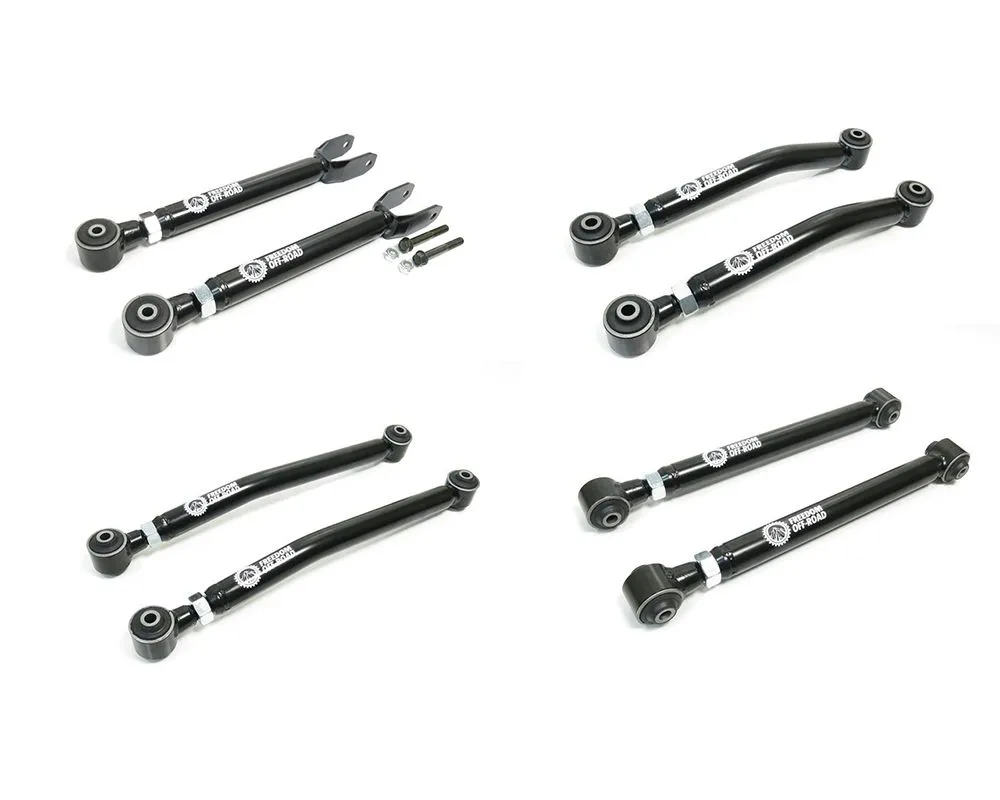 Freedom Off-Road Adjustable Front Upper + Lower and Rear Upper + Lower Control Arms 0-4.5 Inch Lift 8 pc Kit Jeep Wrangler JL 2018-2024 - FO-J704-3-ADJ(4)