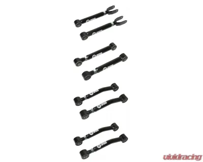 Freedom Off-Road Adjustable Upper and Lower Control Arms 0-8 Inch Lift 8 pc Kit Jeep Wrangler TJ 1997-2006 - FO-J705FU-ADJ+FO-J705RU-ADJ+FO-J705L-ADJ(2)