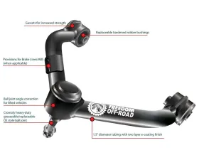 Freedom Off-Road Front Upper Control Arms 2-4 Inch Lift Nissan Patrol 2011-2014