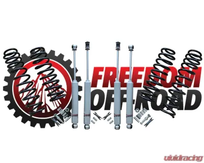 Freedom Off-Road 2.5 Inch Front / 2.5 Inch Rear Lift Springs w/ Shocks Jeep Wrangler TJ 1997-2006 - FO-SH301+FO-J102F25+FO-J102R25