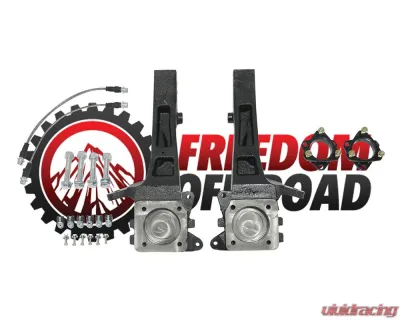 Freedom Off-Road 7 Inch Front Lift Kit w/ Extended Brake Lines Toyota Tacoma RWD 2005-2023 - FO-T701F40+FO-T302F30
