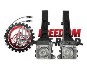 Freedom Off-Road 4 Inch Front Lift Spindles w/ Extended Brake Lines Toyota Tacoma RWD 2005-2023