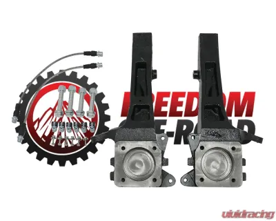 Freedom Off-Road 4 Inch Front Lift Spindles w/ Extended Brake Lines Toyota Tacoma RWD 2005-2023 - FO-T701F40
