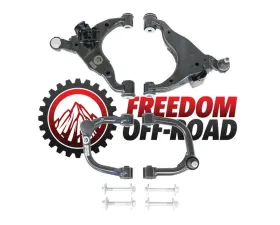 Freedom Off-Road Front Upper and Lower Control Arms 2-4 Inch Lift KDSS Lexus GX460 | Toyota 4Runner 2010-2023