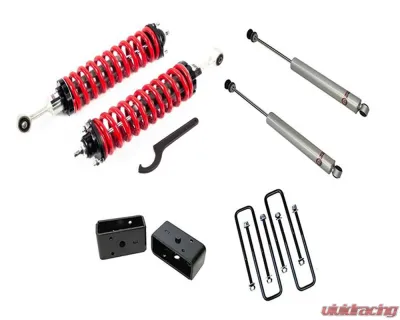 Freedom Off-Road 1-4 Inch Adjustable Coilovers 3 Inch Rear Lift Block and U-bolts Rear Shocks Toyota Tundra 2007-2021 - FO-T903-KIT