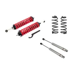Freedom Off-Road 1-4 Inch Adjustable Coilovers 2 Inch Rear Lift Springs and Rear Shocks Toyota 4Runner 1996-2002