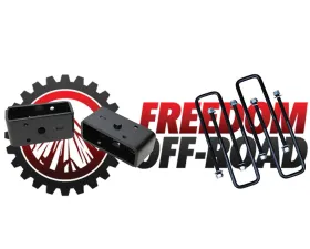 Freedom Off-Road 2 Inch Steel Rear Lift Blocks w/ Extended U-Bolts Chevrolet | GMC | Dodge 1988-2019