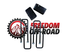 Freedom Off-Road 3 Inch Steel Rear Lift Blocks w/ Extended U-Bolts Chevrolet | GMC | Dodge 1988-2020