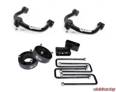 Freedom Off-Road 3" Front Strut Spacer/2" Rear Lift Blocks w/ U Bolts & Front Upper Control Arms Ford F-150 2004-2020 - FO-F604-2AL+FO-F704FU