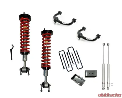 Freedom Off-Road 1-4" Adjustable Coilovers/3" Rear Blocks w/ U Bolts/Shocks & Front Upper Control Arms Ford F-150 2014-2020 - FO-F905-1F-KIT+FO-F704FU