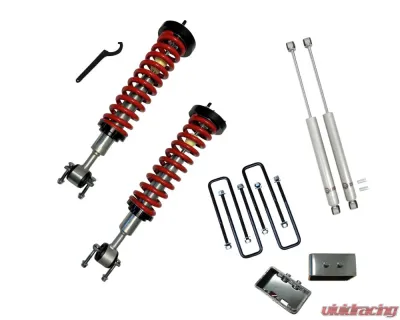 Freedom Off-Road 1-4" Adjustable Coilovers/3" Rear Blocks w/ U Bolts & Shocks Ford F-150 2014-2024 - FO-F905-1F-KIT