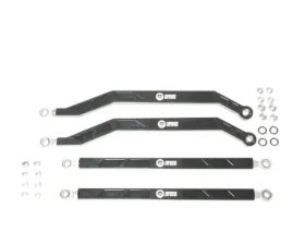 Freedom Off-Road High Clearance Heavy Duty Radius Rod Set (4) - Black Polaris RZR 2017-2024