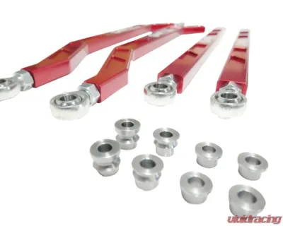 Freedom Off-Road High Clearance Heavy Duty Radius Rod Set (4) - Red Polaris RZR 2017-2024 - FOP-P704RL-ADJ-RE