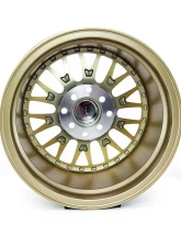 MST MT10 Series Wheel 15x8.0 4x100/4x114.3 25mm Gold w/ Machined Lip                                     - 10-5816-25-GLDL - Image 4