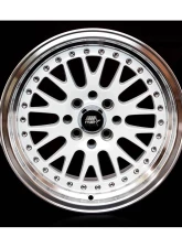 MST MT10 Series Wheel 15x8.0 4x100/4x114.3 25mm White w/ Machined Lip                                     - 10-5816-25-WHTL - Image 4