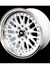 MST MT10 Series Wheel 15x8.0 4x100/4x114.3 25mm White w/ Machined Lip                                     - 10-5816-25-WHTL - Image 3