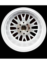 MST MT10 Series Wheel 15x8.0 4x100/4x114.3 25mm White w/ Machined Lip                                     - 10-5816-25-WHTL - Image 4