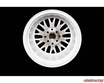 MST MT10 Series Wheel 15x8.0 4x100/4x114.3 25mm White w/ Machined Lip - 10-5816-25-WHTL