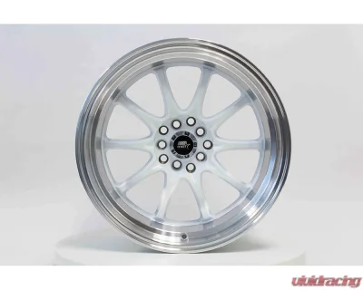 MST MT11 Series Wheel 17x9.0 5x100/5x114.3 20mm White w/ Machined Lip - 11-7917-20-WHTL