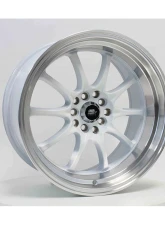 MST MT11 Series Wheel 17x9.0 5x100/5x114.3 20mm White w/ Machined Lip                                     - 11-7917-20-WHTL - Image 2