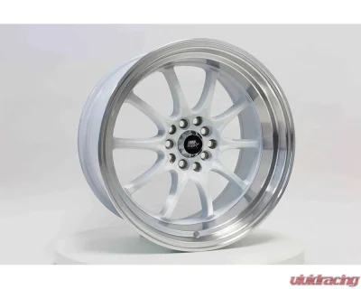 MST MT11 Series Wheel 17x9.0 5x100/5x114.3 20mm White w/ Machined Lip - 11-7917-20-WHTL