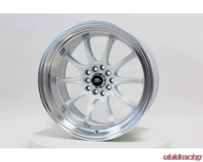 MST MT11 Series Wheel 17x9.0 5x100/5x114.3 20mm White w/ Machined Lip - 11-7917-20-WHTL