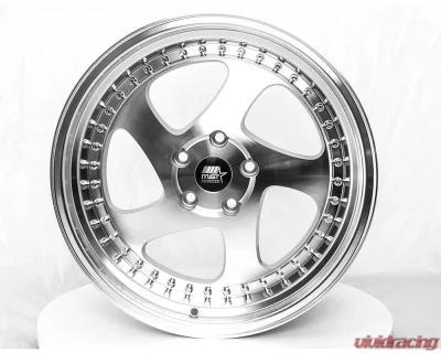 MST MT15 Series Wheel 18x9.5 5x114.3 35mm Silver w/ Machined Face - 15-89565-35-SILF