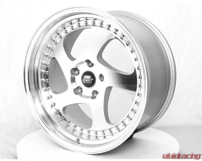 MST MT15 Series Wheel 18x9.5 5x114.3 35mm Silver w/ Machined Face - 15-89565-35-SILF