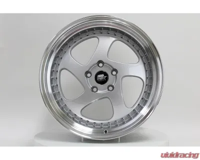 MST MT15 Series Wheel 18x9.5 5x114.3 35mm Silver w/ Machined Lip - 15-89565-35-SILL