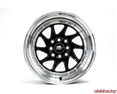 MST MT28 Series Wheel 15x8.0 4x100/4x114.3 20mm Black / Machined Lip - 28-5816-20-BLKL