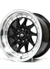 MST MT28 Series Wheel 15x8.0 4x100/4x114.3 20mm Black / Machined Lip                                     - 28-5816-20-BLKL - Image 3