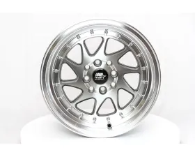 MST MT28 Series Wheel 15x8.0 4x100/4x114.3 20mm Gunmetal w/ Machined Face