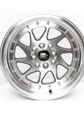 MST MT28 Series Wheel 15x8.0 4x100/4x114.3 20mm Gunmetal w/ Machined Face                                     - 28-5816-20-GNMF - Image 4